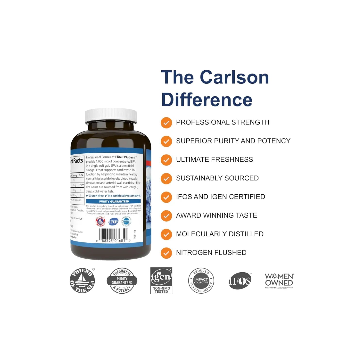 CARLSON LABS ELITE EPA 1000MG 120 SOFTGELS SFN