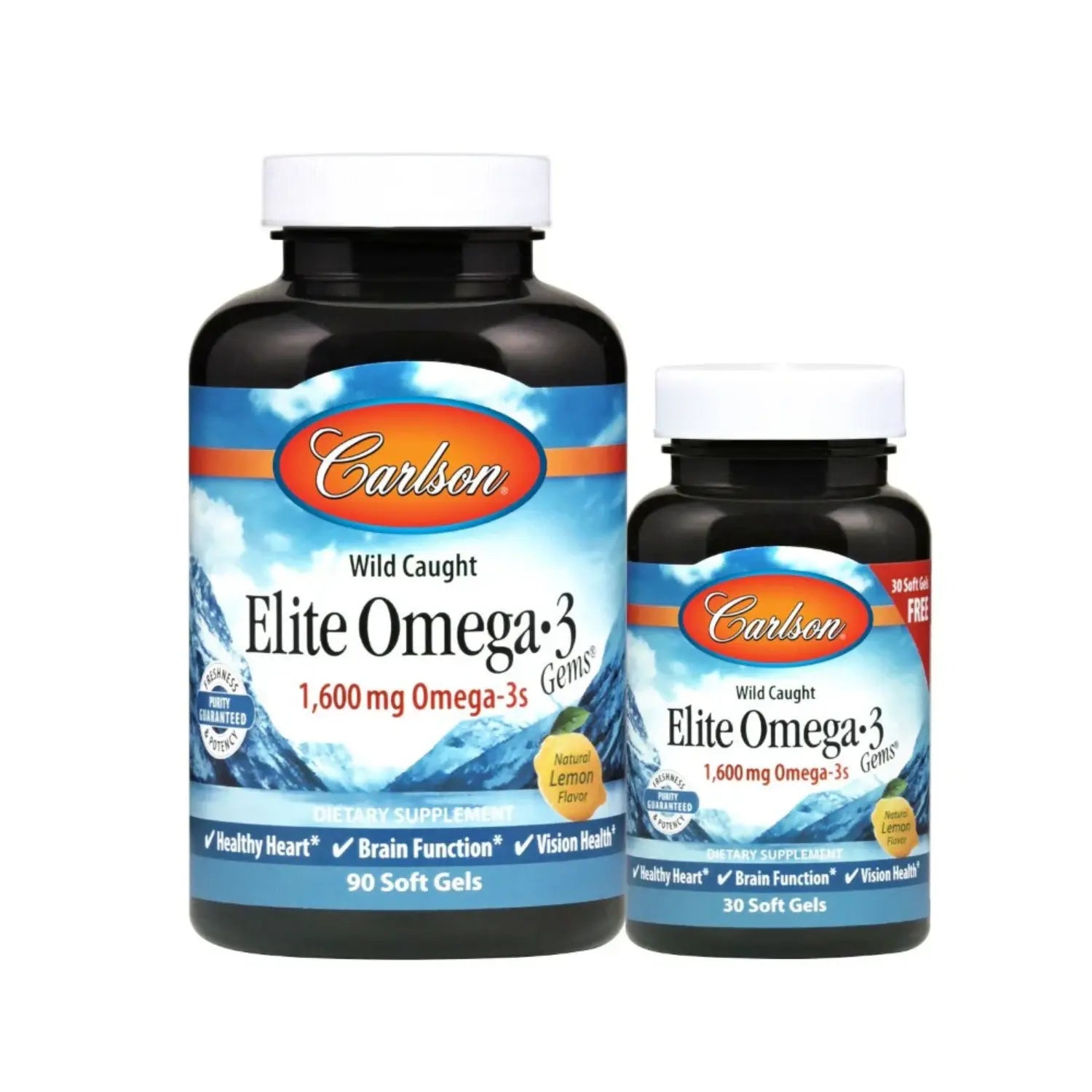 Carlson Labs, Elite Omega-3 Gems, 1600 Mg, 90 + 30 Caps Sfn