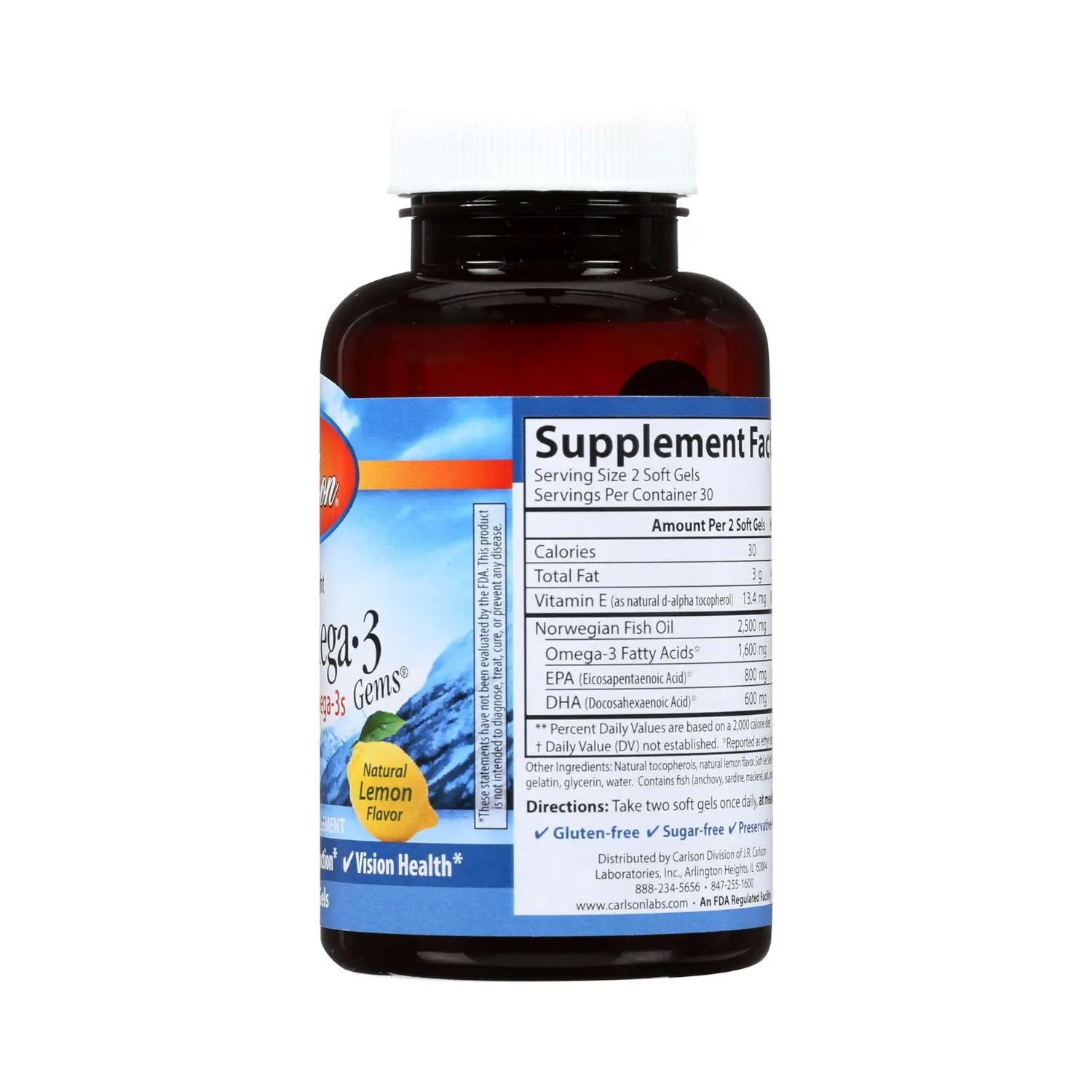 Carlson Labs Elite Omega 3 1600 Mg 60 Softgels Sfn