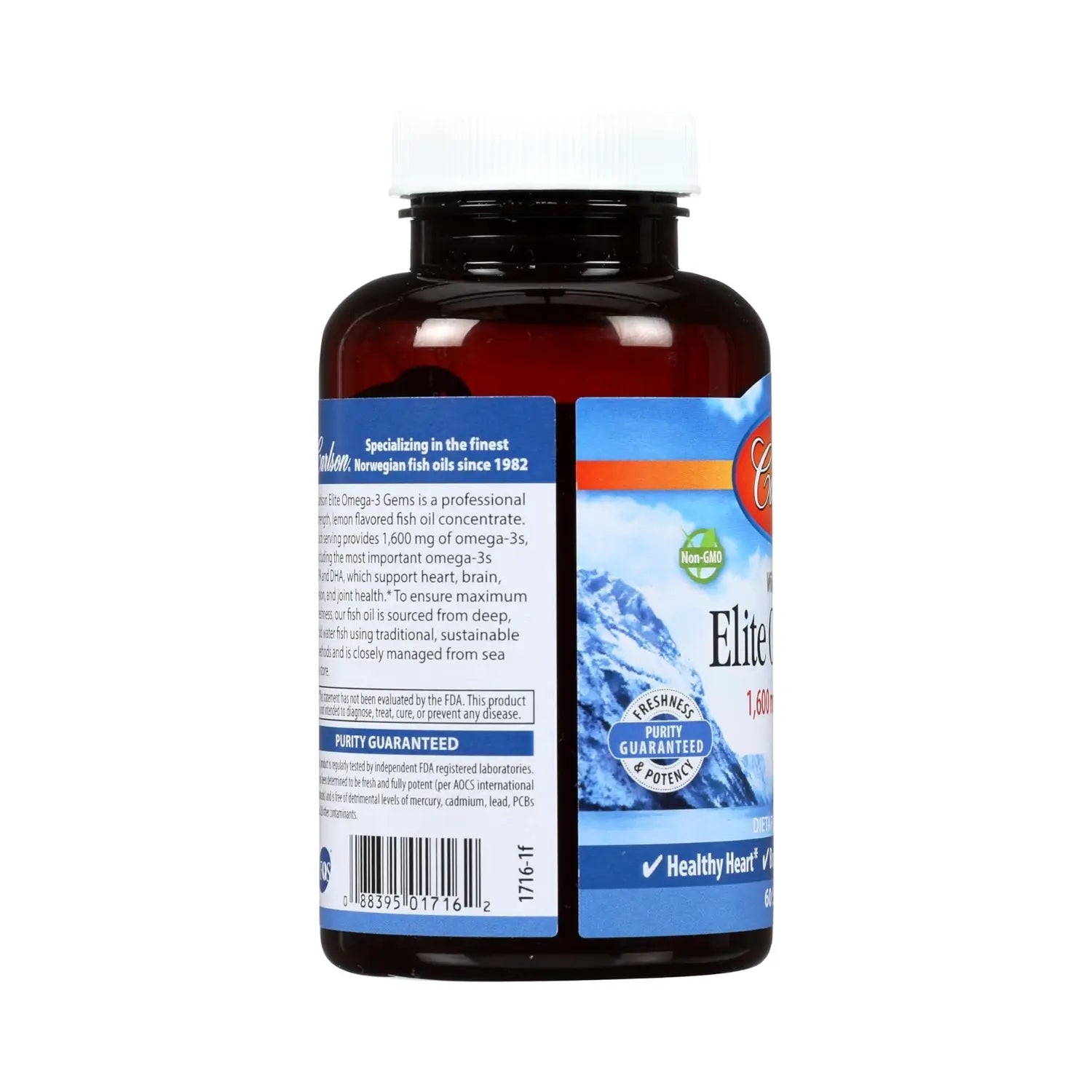 Carlson Labs Elite Omega 3 1600 Mg 60 Softgels Sfn