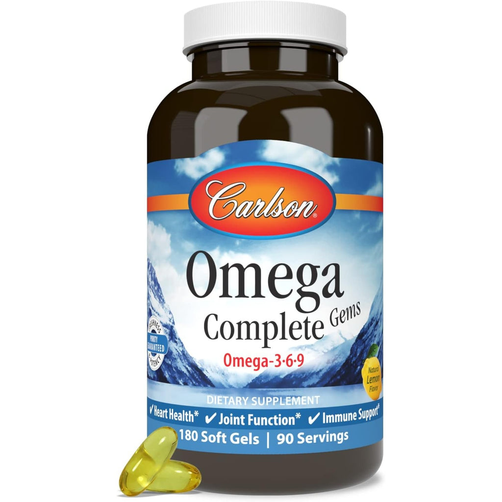Carlson Labs Omega Complete Gems Omega 3-6-9 180 Cápsulas Blandas