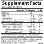 Carlson Labs EcoSmart Omega-3 Aceite de Calamar 1000 mg 90 Cápsulas Blandas Limón