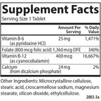 Carlson Labs Tri-B Vitaminas B6, B12 y Ácido Fólico 360 Tabletas