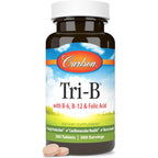 Carlson Labs Tri-B Vitaminas B6, B12 y Ácido Fólico 360 Tabletas