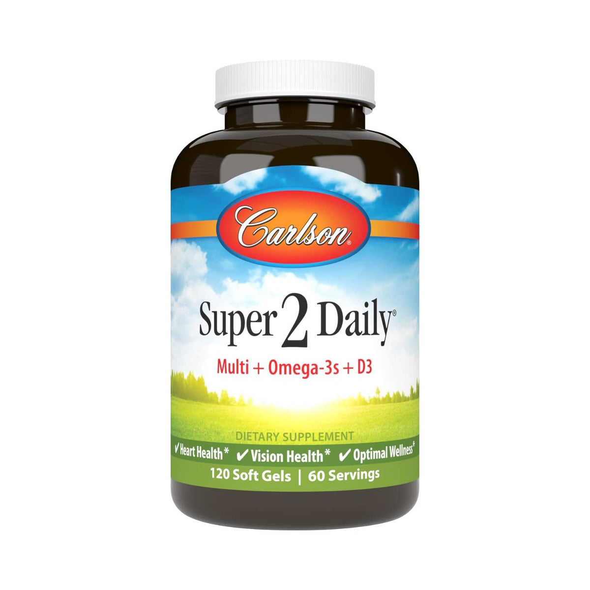 Carlson Labs Super 2 Daily Multivitamínico sin Hierro 120 Cápsulas Blandas