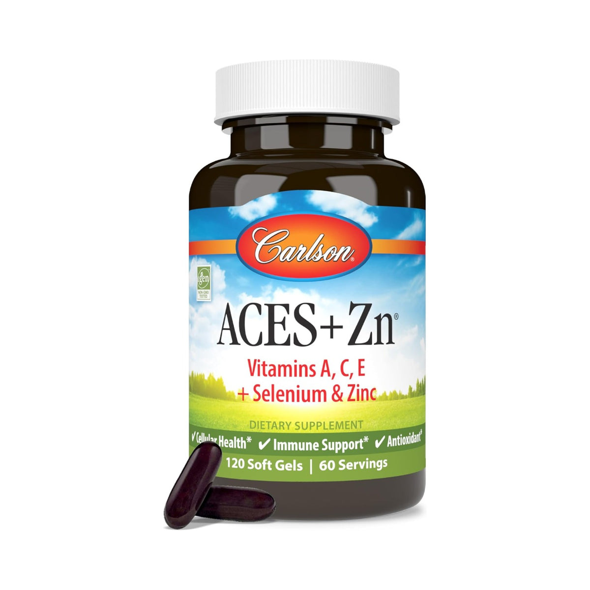 Carlson Labs ACES + Zn Vitaminas A, C, E, Selenio y Zinc 120 Cápsulas Blandas