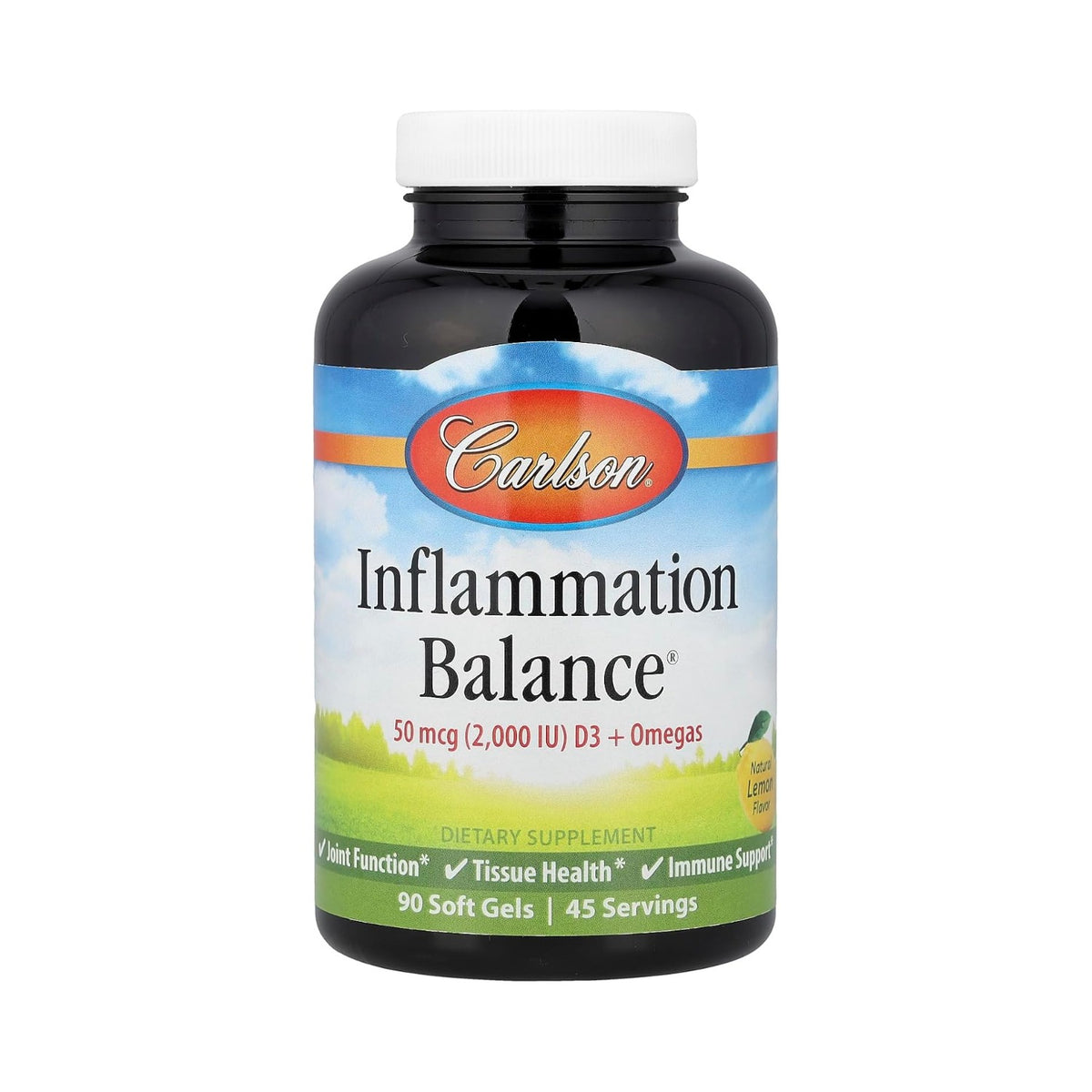 Carlson Labs Inflammation Balance Omega 3 y 6 90 Cápsulas Blandas