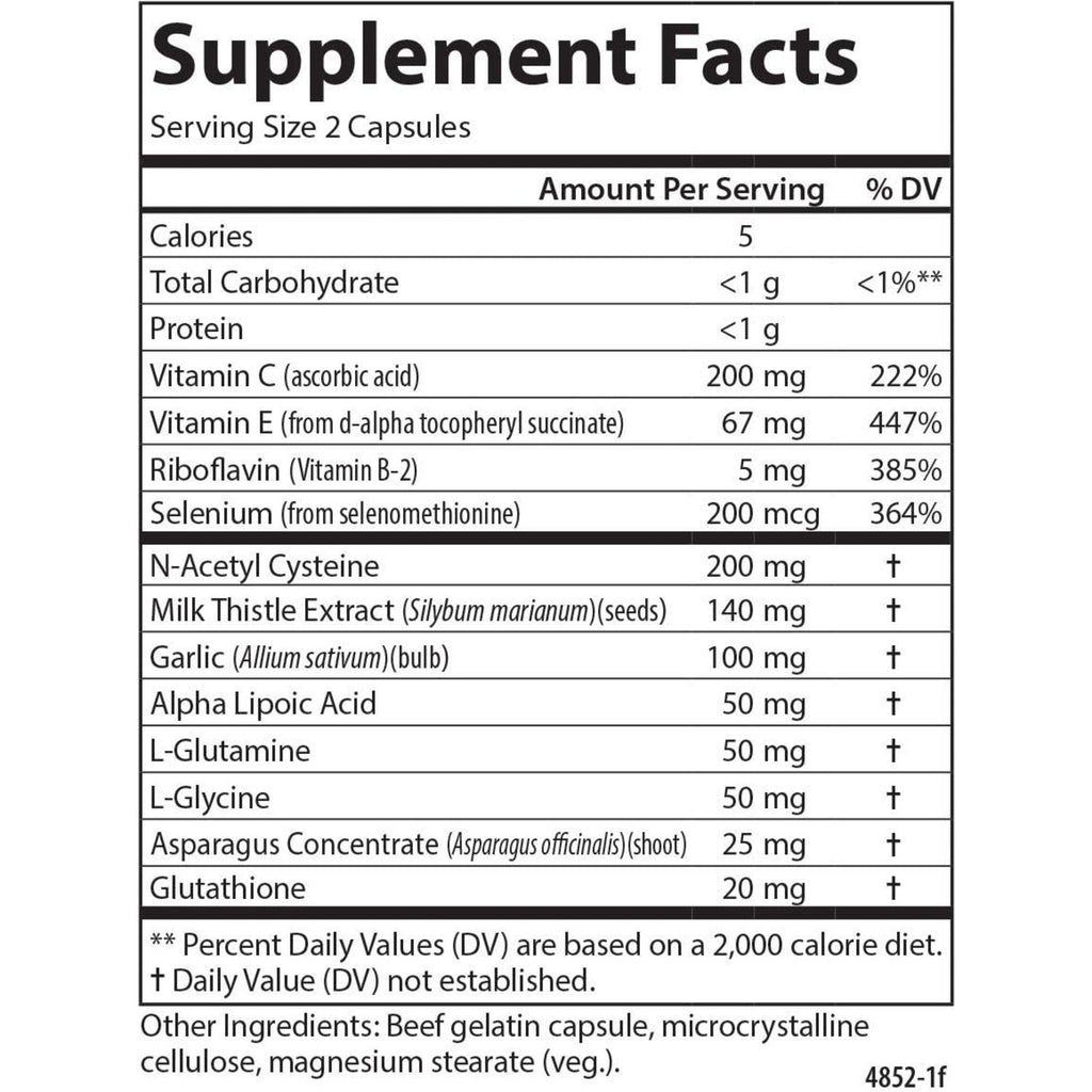 Carlson Labs Glutathione Booster Potenciador de Glutatión 180 Cápsulas