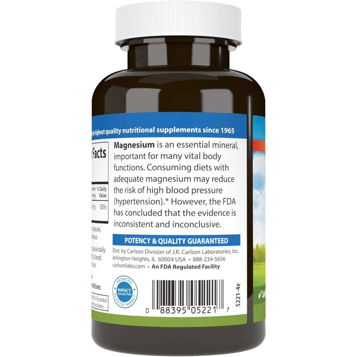 Carlson Labs Magnesio 350 mg 90 Cápsulas