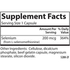 Carlson Labs Selenio 200 mcg Sin Levadura 60 Cápsulas
