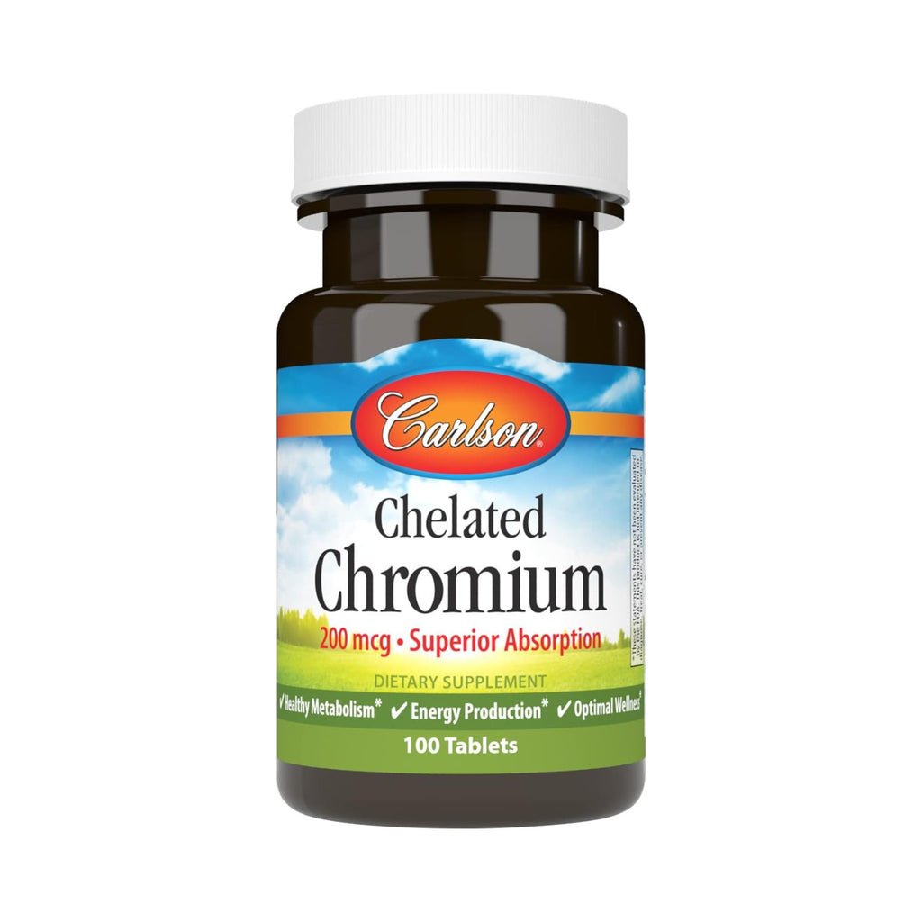 Carlson Labs Cromo Quelado 200 mcg 100 Tabletas