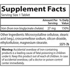 Carlson Labs Hierro Quelado 27 mg 100 Tabletas