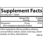 Carlson Labs Manganeso Quelado 20 mg 250 Tabletas
