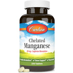 Carlson Labs Manganeso Quelado 20 mg 250 Tabletas