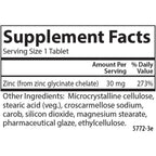 Carlson Labs Zinc Quelado 30 mg 250 Tabletas