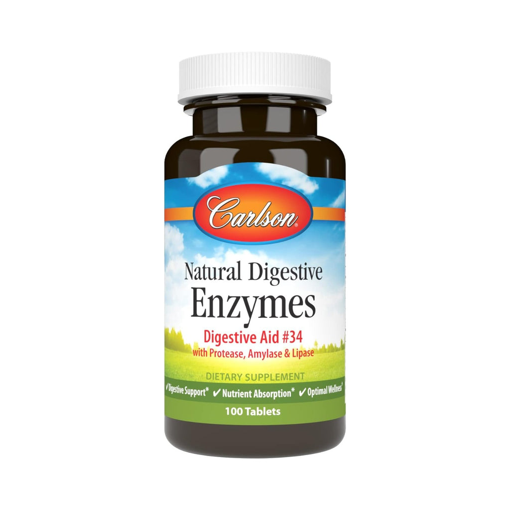 Carlson Labs Enzimas Digestivas Naturales 100 Tabletas