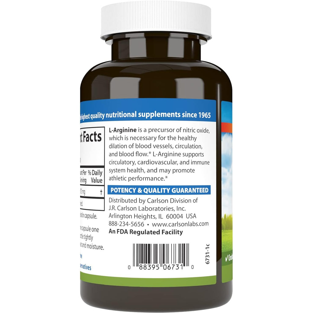 Carlson Labs L-arginina 1350 Mg 90 Cápsulas