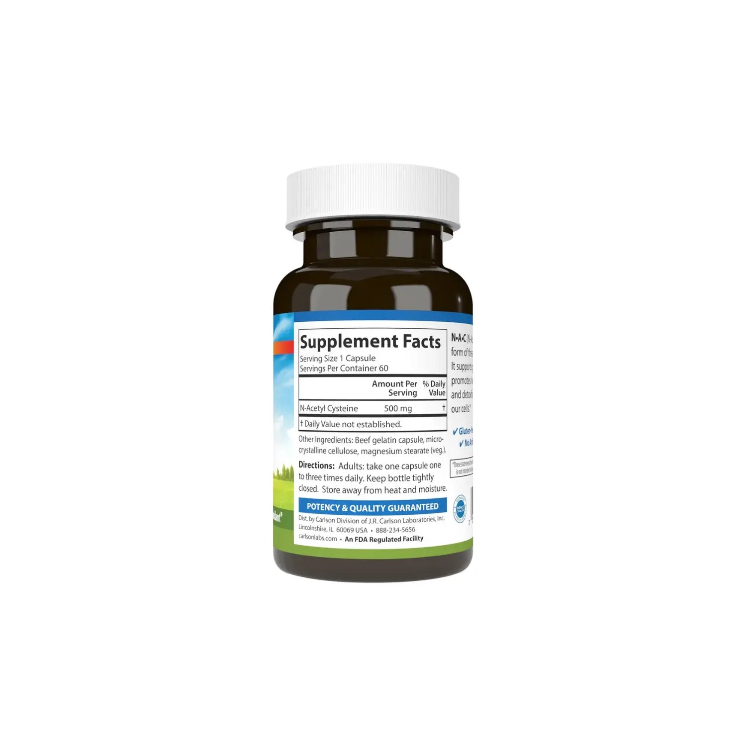 CARLSON LABS N·A·C 500 MG, 60 CAPS SFN