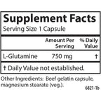 Carlson Labs L-Glutamina 750 mg 90 Cápsulas