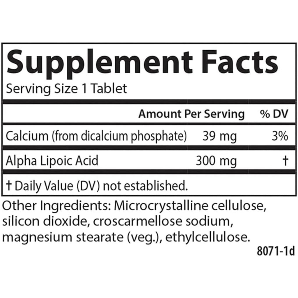 Carlson Labs Ácido Alfa Lipoico 300 mg 90 Tabletas