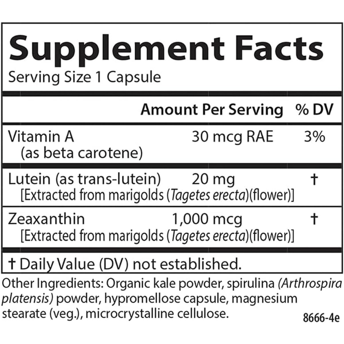 Carlson Labs Luteína & Greens 20 mg 60 Cápsulas Vegetales