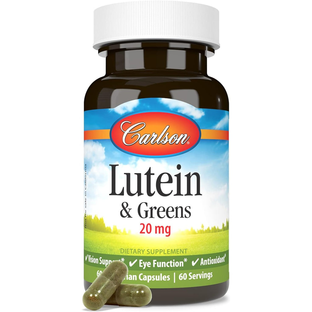 Carlson Labs Luteína & Greens 20 mg 60 Cápsulas Vegetales