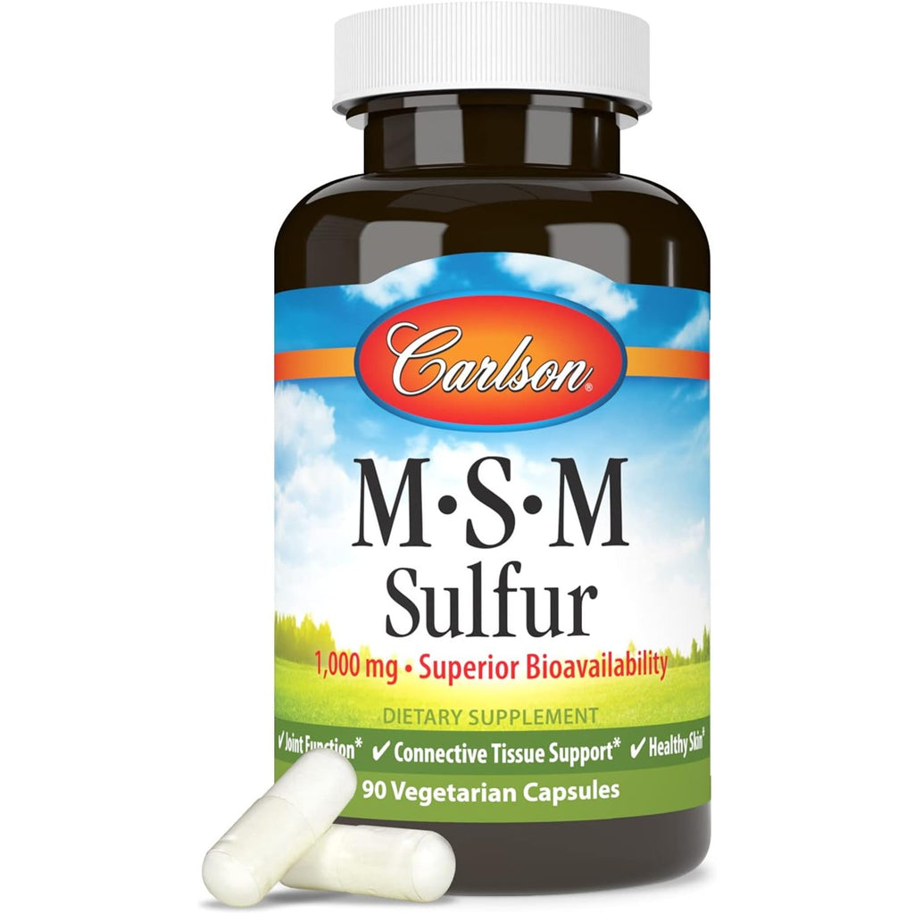 Carlson Labs MSM Azufre 1000 mg 90 Cápsulas Vegetales