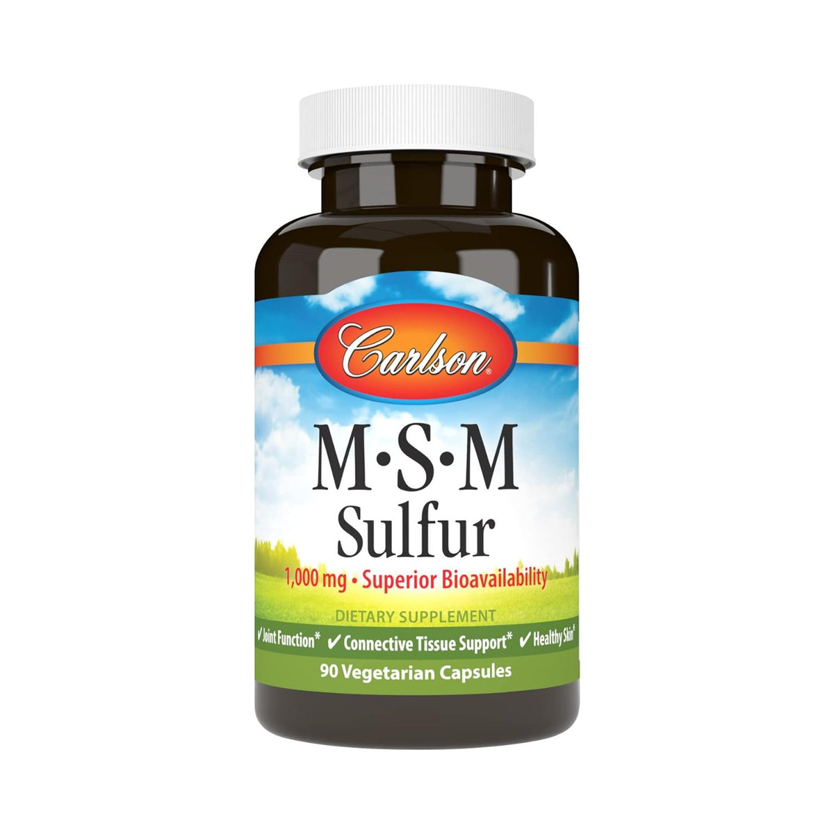 Carlson Labs MSM Azufre 1000 mg 90 Cápsulas Vegetales