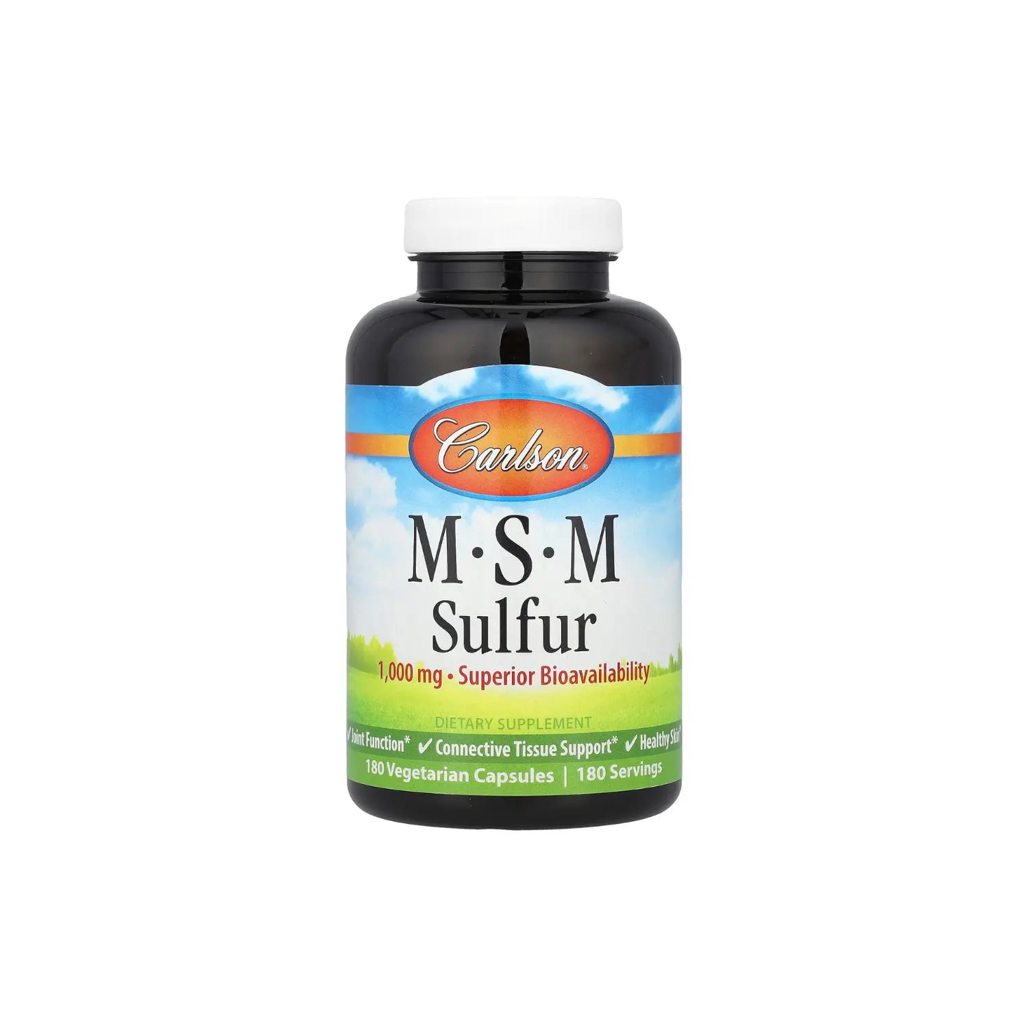 CARLSON LABS MSM-SULFUR 1000MG-SUPERIOR 180 CAPSULAS SFN