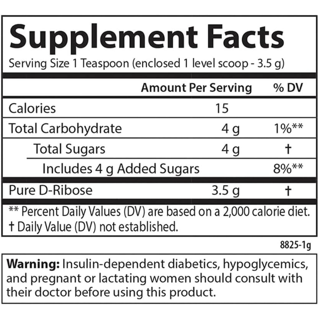 Carlson Labs D-Ribosa en Polvo 100 g