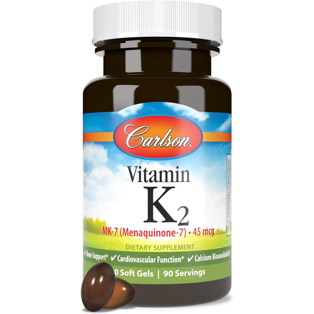 Carlson Labs Vitamina K2 MK-7 45 mcg 90 Cápsulas Blandas