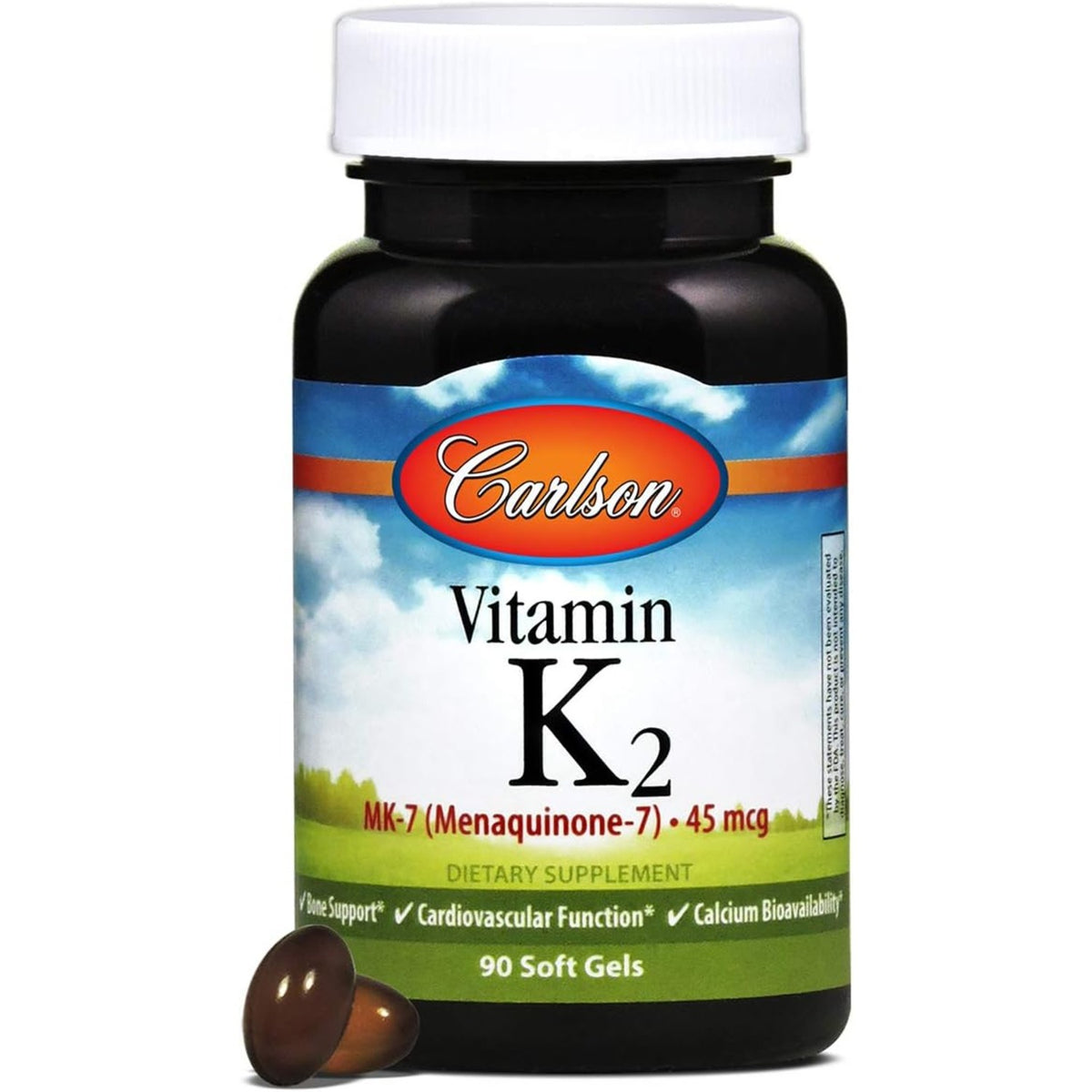 Carlson Labs Vitamina K2 MK-7 45 mcg 90 Cápsulas Blandas