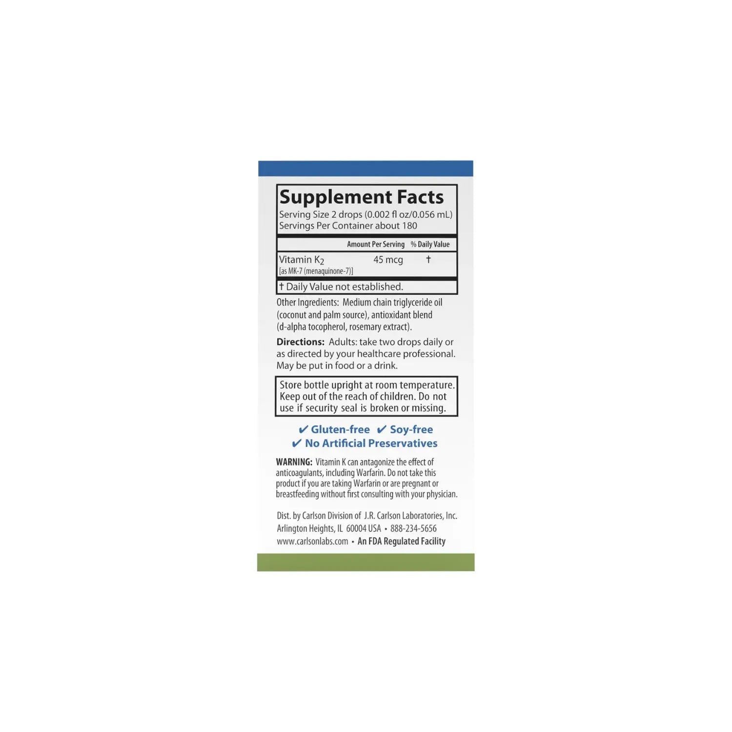 CARLSON LABS SUPER DAILY K-2 10.16 ML SFN