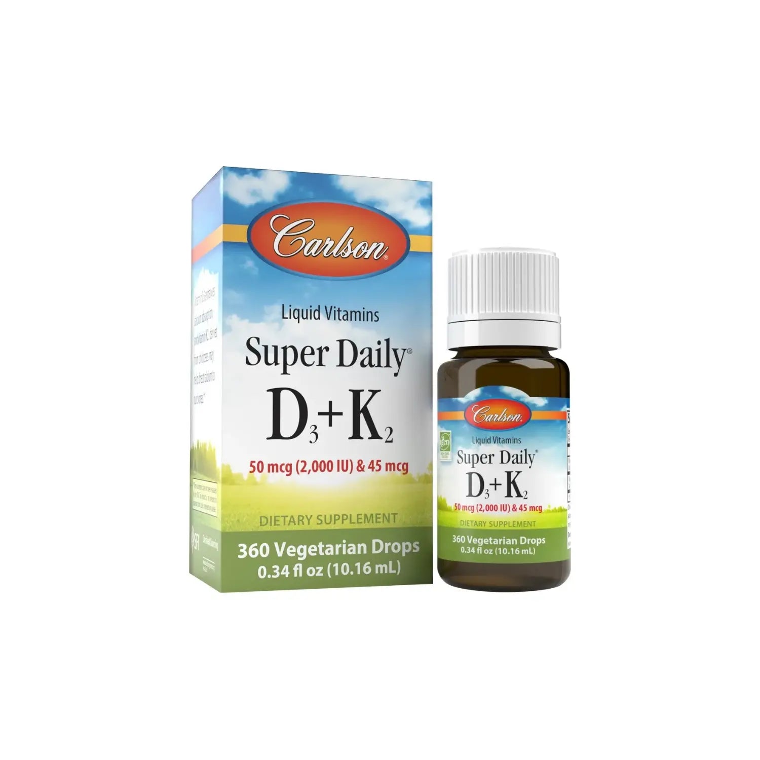CARLSON LABS SUPER DAILY VITAMINAS D3 + K2 10.16 ML SFN