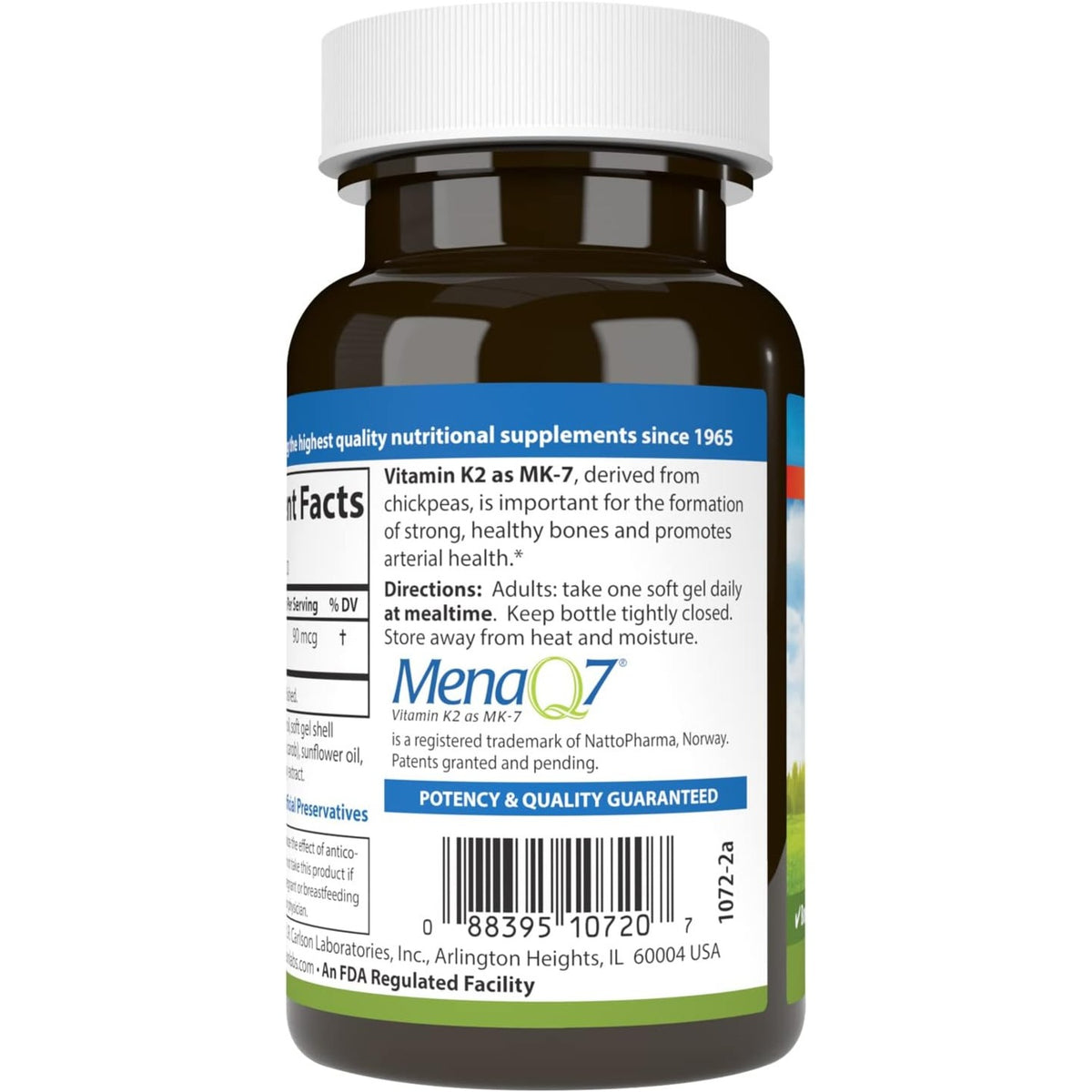 Carlson Labs Vitamina K2 MK-7 90 mcg 120 Cápsulas Blandas
