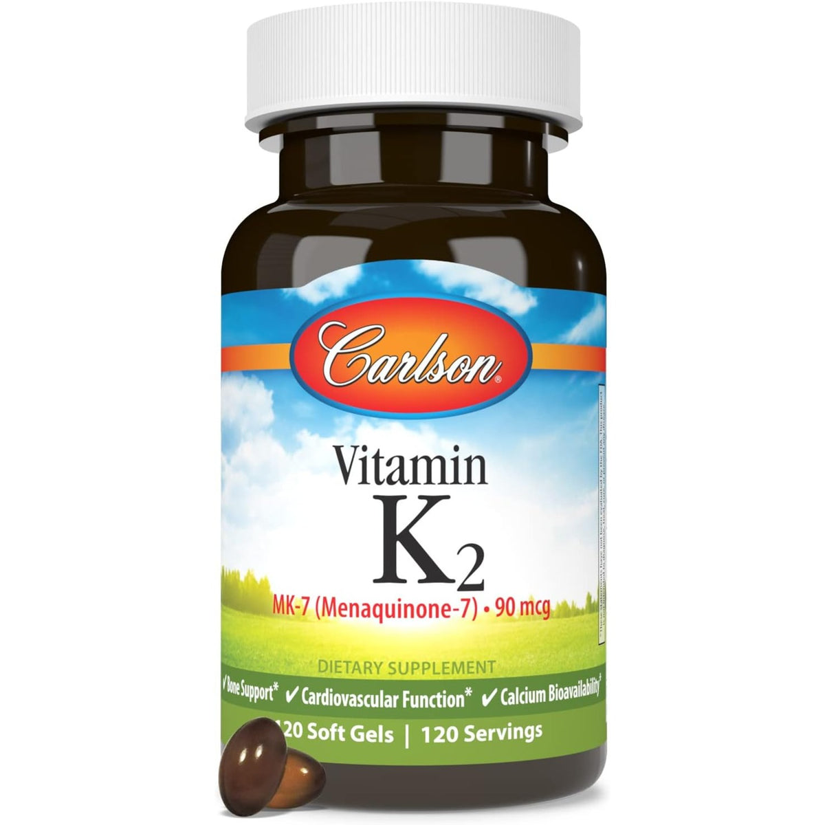 Carlson Labs Vitamina K2 MK-7 90 mcg 120 Cápsulas Blandas