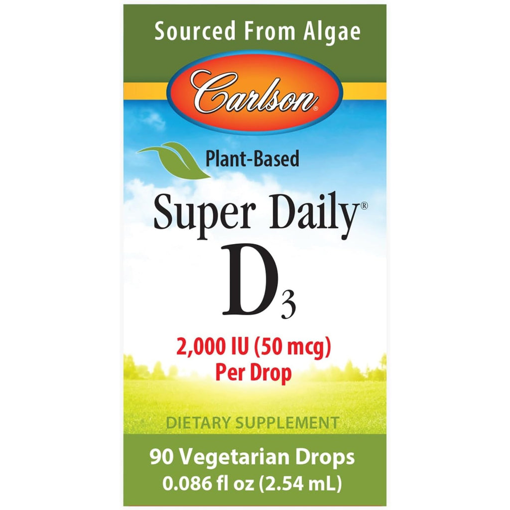 Carlson Labs Super Daily D3 de Origen Vegetal 2000 UI 90 Gotas 2.54 ml