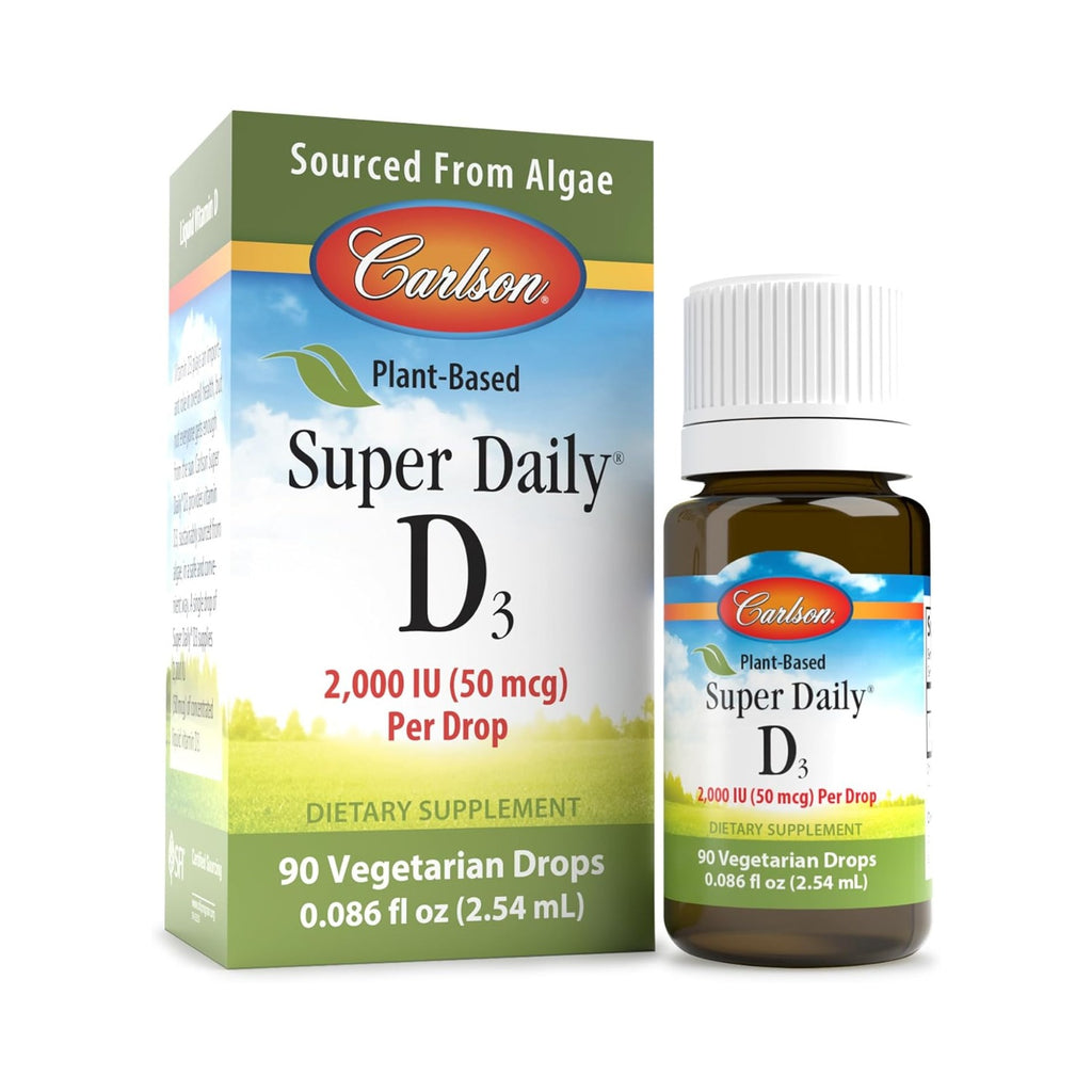 Carlson Labs Super Daily D3 de Origen Vegetal 2000 UI 90 Gotas 2.54 ml