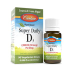 Carlson Labs Super Daily D3 de Origen Vegetal 2000 UI 90 Gotas 2.54 ml