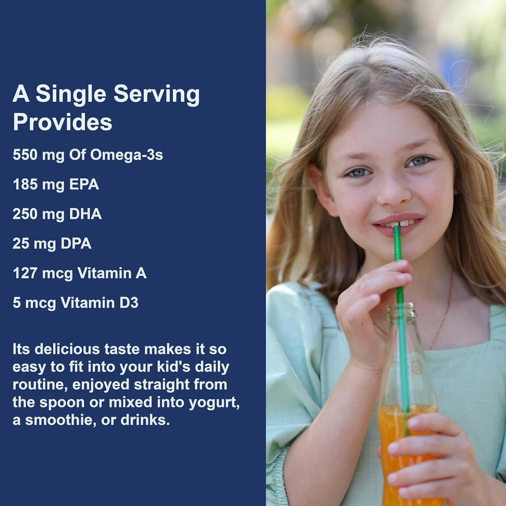 Carlson Labs Kids Aceite de Hígado de Bacalao Omega-3 550 mg 250 ml Sabor Chicle