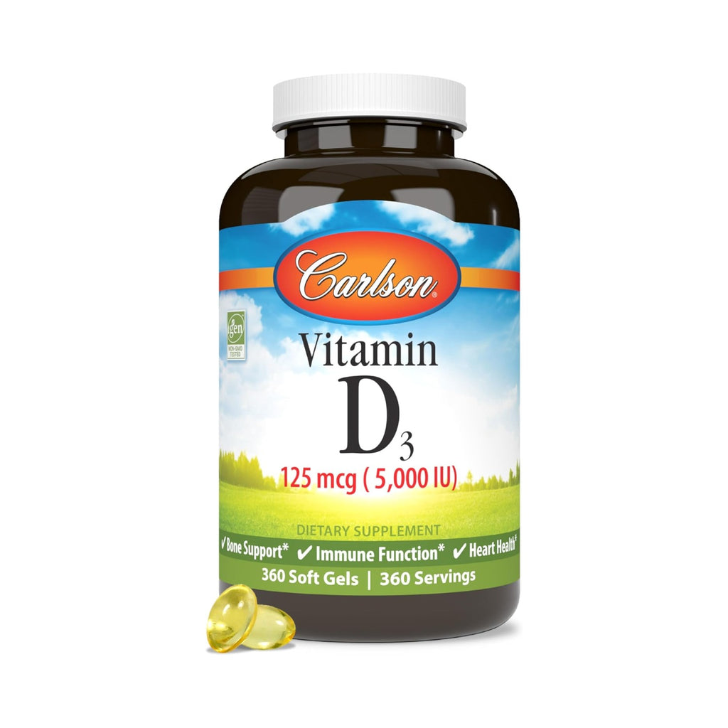 Carlson Labs Vitamina D3 5000 UI 360 Cápsulas Blandas