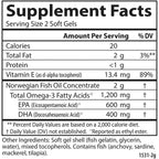 Carlson Labs Super Omega-3 Gems 1200 mg 100 Cápsulas Blandas