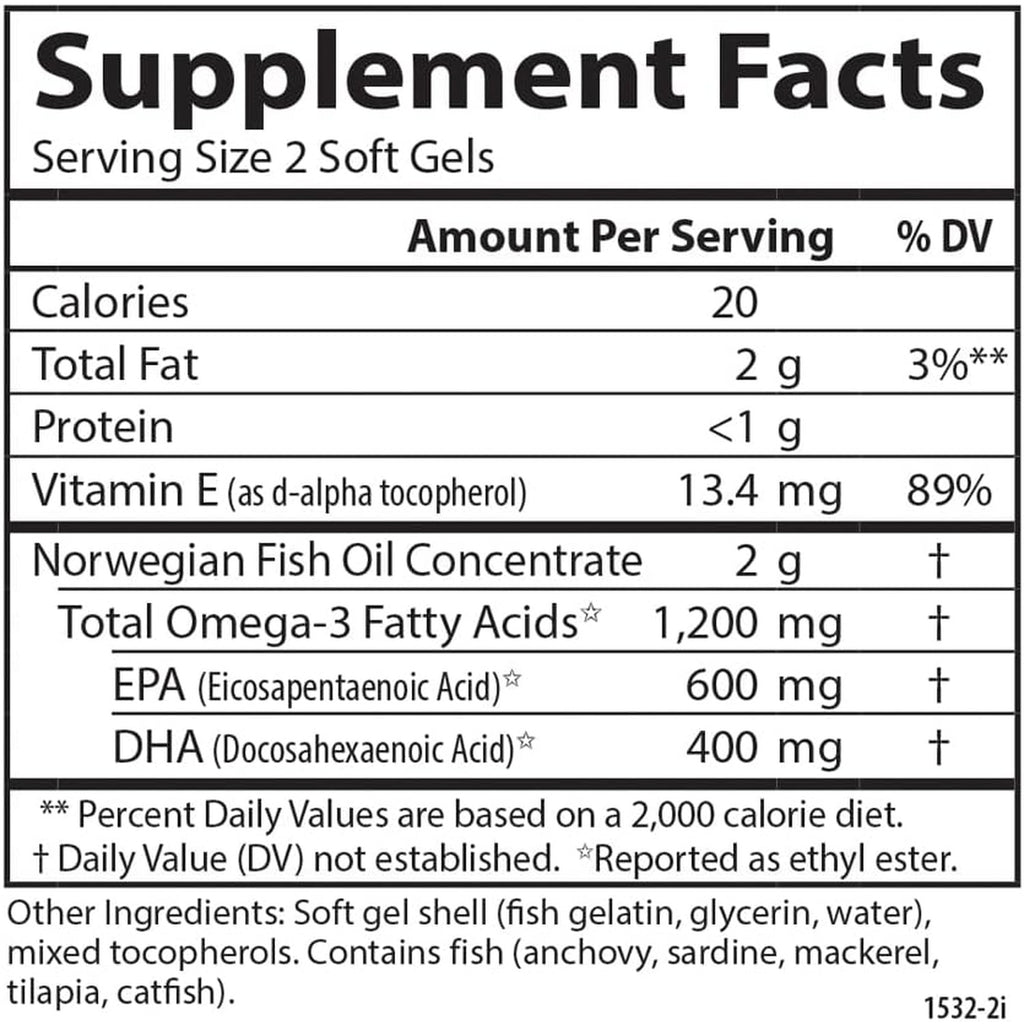 Carlson Labs Super Omega-3 1200 mg 180 Cápsulas Blandas