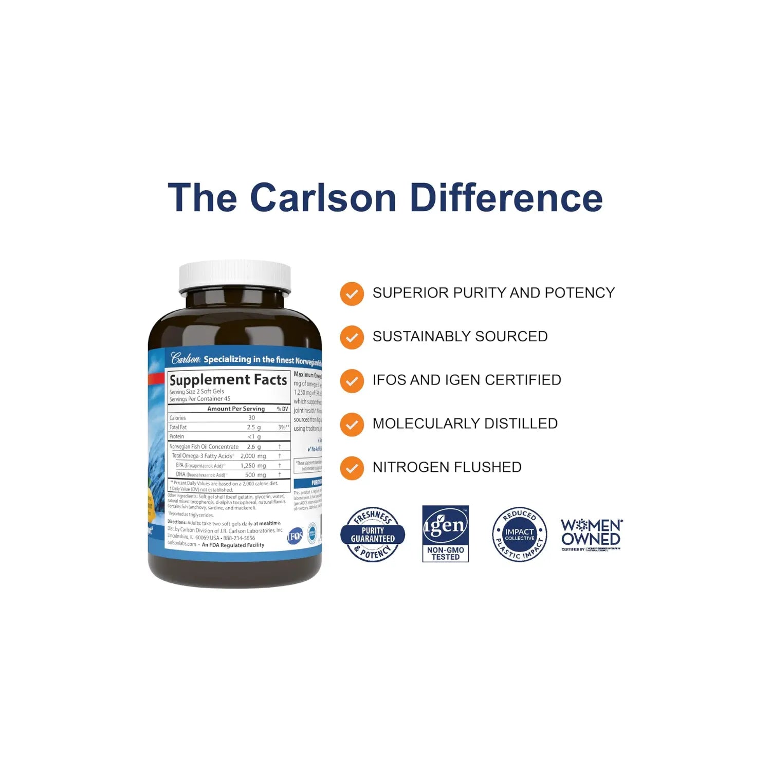 CARLSON LABS MAXIMUM OMEGA 2000MG OMEGA 3 90SOFTGELS SFN