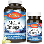 Carlson Labs MCT y Omega-3 120 + 30 Cápsulas Blandas