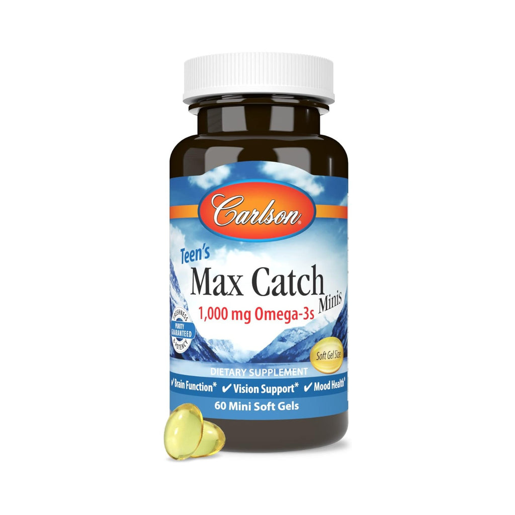Carlson Labs Teen's Max Catch Minis Omega-3 1000 mg 60 Cápsulas Blandas