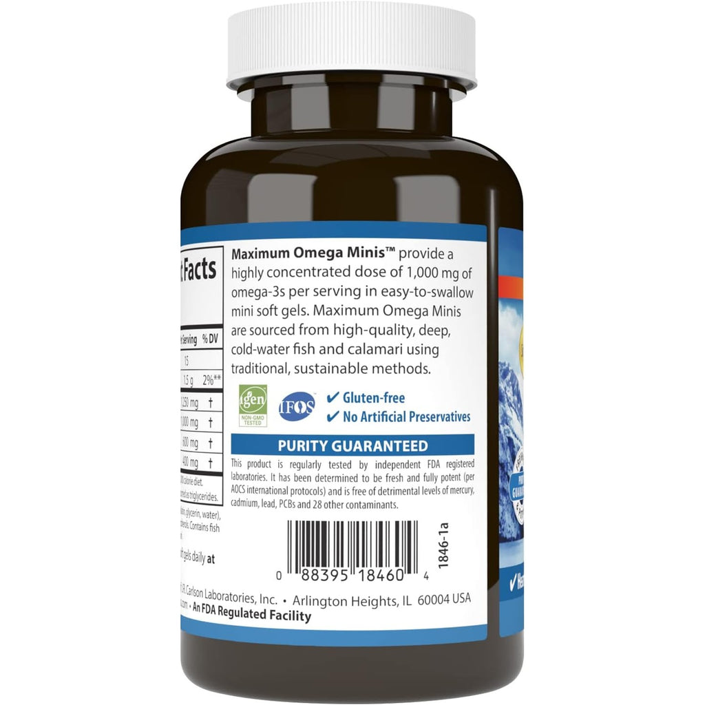 Carlson Labs Maximum Omega 3 120 Cápsulas Blandas