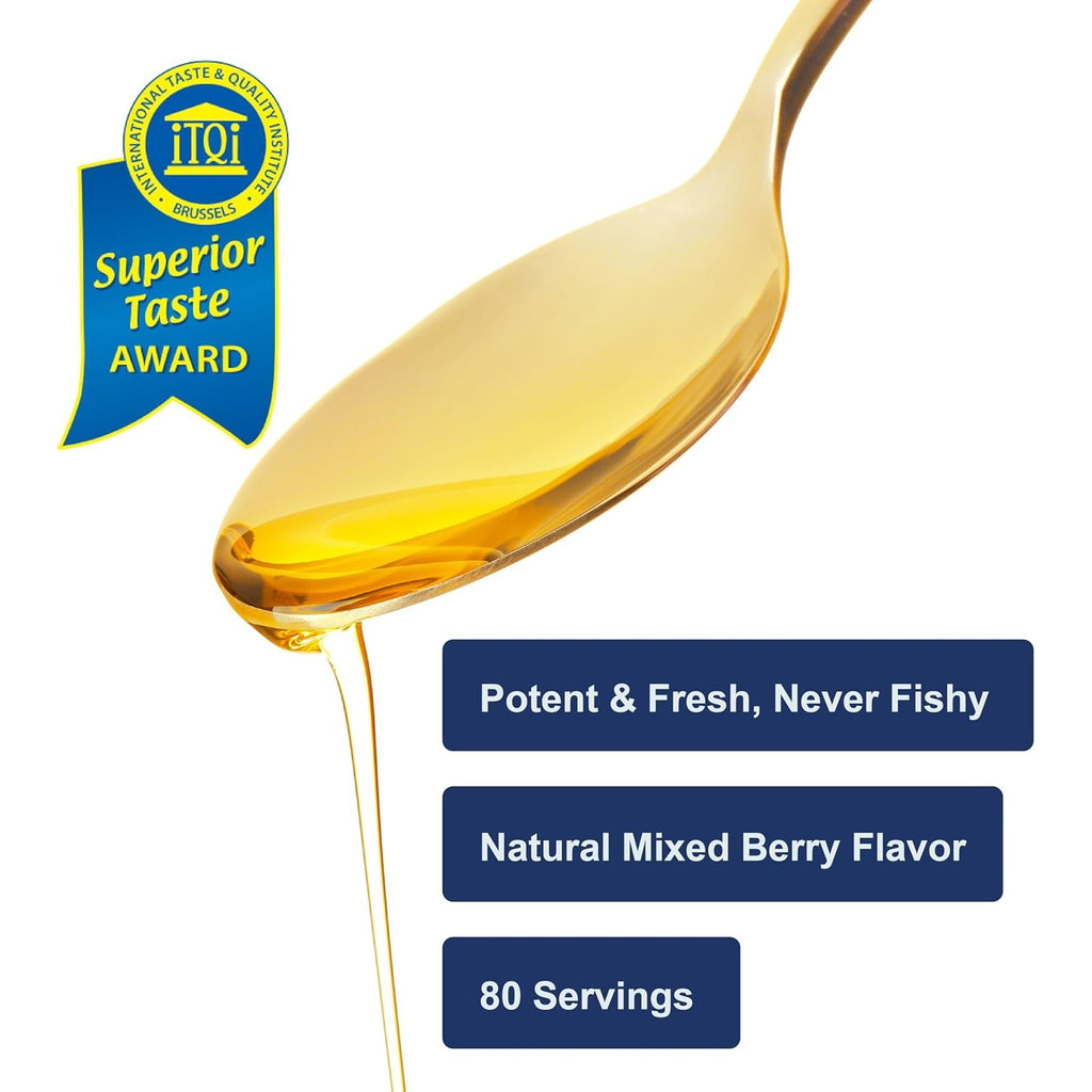Carlson Labs Kids The Very Finest Fish Oil Omega-3 800 mg 200 ml Sabor Bayas Mixtas