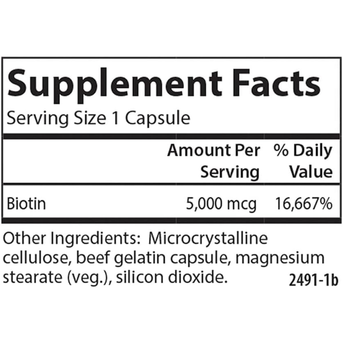 Carlson Labs Biotina 5000 mcg 50 Cápsulas