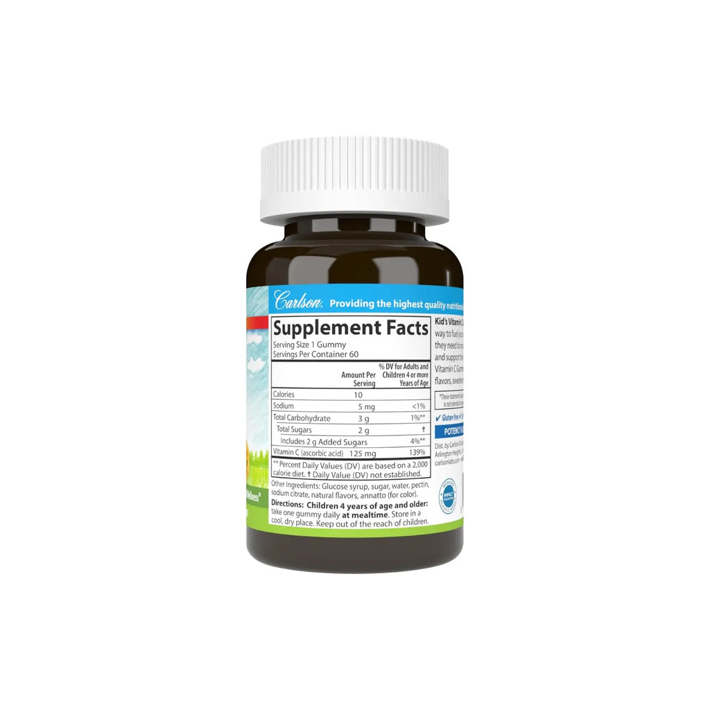 CARLSON LABS KID'S VITAMINA C, 125 MG, 60 GOMITAS SFN